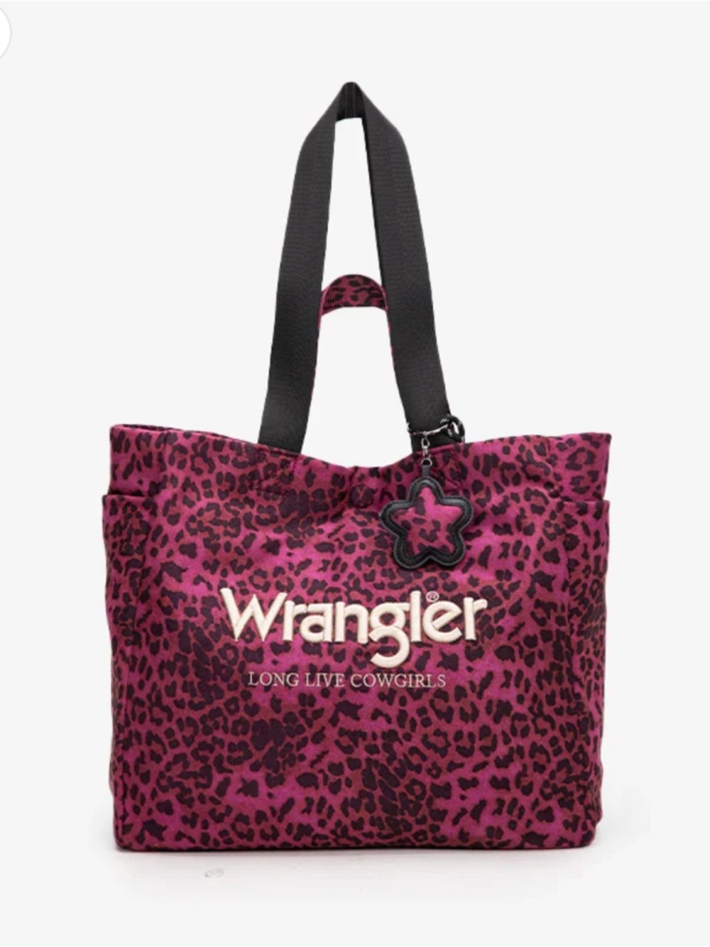 Wrangler Purple Leopard Print Tote Bag💜